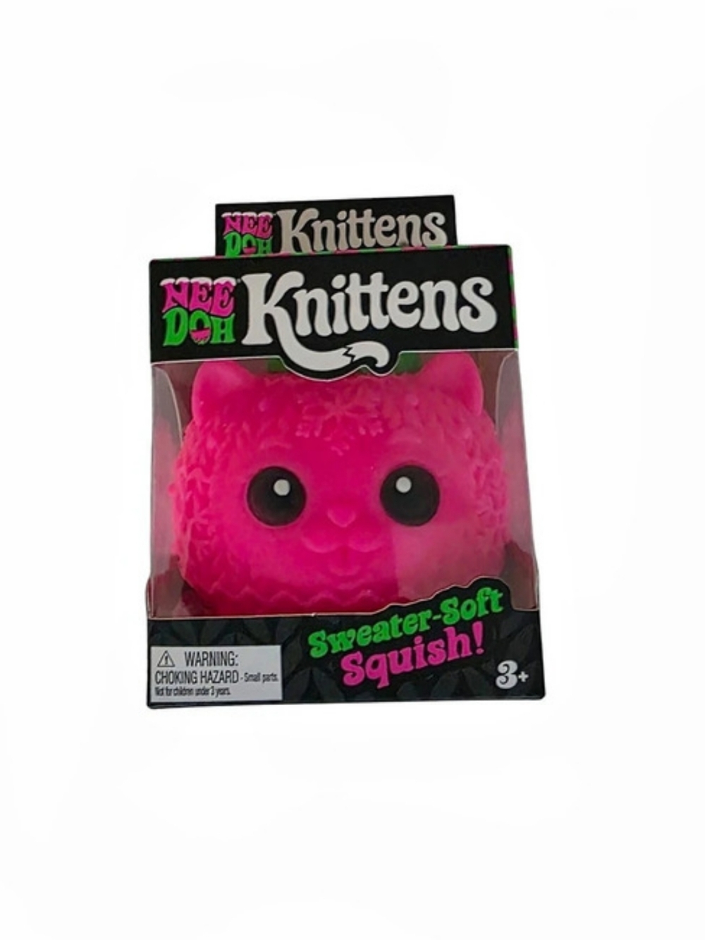 NeeDoh Knittens Pink Sweater-Soft Squish NWT